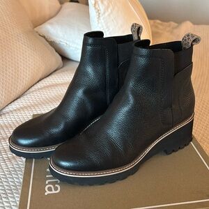 Dolce Vita Black Leather Chelsea Boot